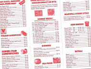 Super Star Gyros menu