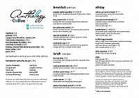 Coffee Anthology menu