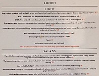 Buzz Bistro menu