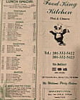 Food King menu