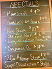 Main Street Cafe menu