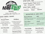 Nutritoledo menu