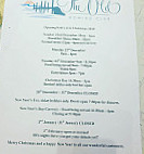 The Old Rowing Club menu