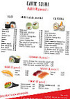 Aki Sushi menu