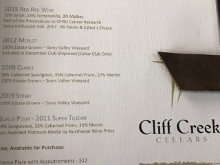 Cliff Creek Cellars In Newberg