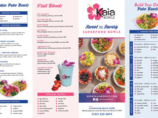 Kaia Bowls Acai Bowls, Pitaya Bowls, Poke Bowls, Cold Pres