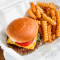 Single Cheese Burger And Fries