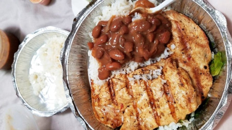 Mixed Rice And Beans W/ Grilled Breast Chicken