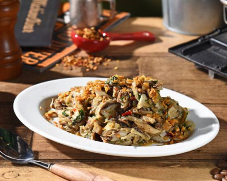 Kāi Wèi Cài Suàn Xiāng Chǎo Zōng Hé Yě Gū Stir Fried Assorted Wild Mushroom With Garlic