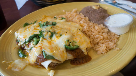 Wet Burrito Mexican Flag Dinner