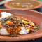 Vathakuzhambu Rice With Pappad And Vada