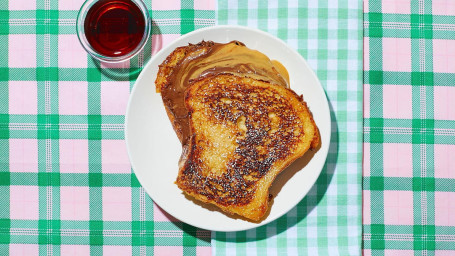 Le French Toast Sandwich Con Burro Di Arachidi E Nutella