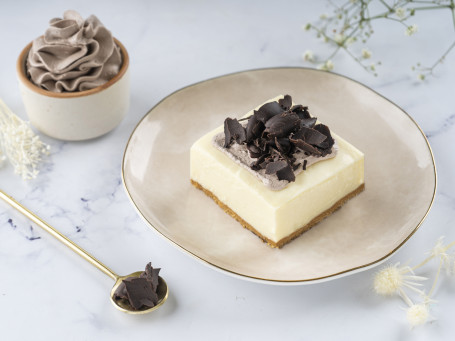 Fetta Di Cheesecake Con Mousse Al Cioccolato