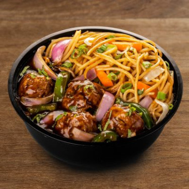 Veg Manchurian Con Scelta Di Ciotola Di Noodle