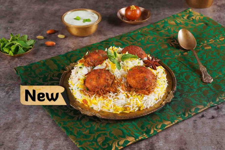 Malai Kofta Biryani (Creamy Kebab Biryani, Serves-1)