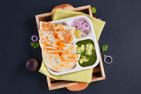 Lunchbox Di Pane Di Pollo Palak Kulcha