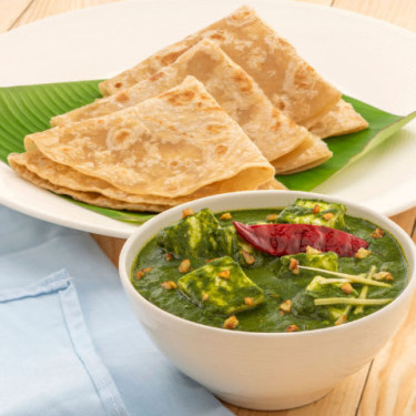 Palak Paneer Con Parathas