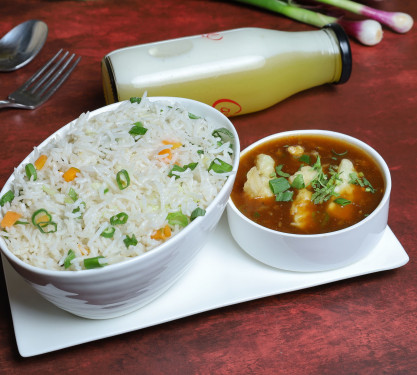 Veg Fried Rice, Gobi Manchurian Fresh Juice