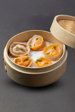 Paneer Schezwan Momos Al Vapore Con Momo Chutney