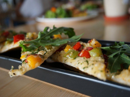 Colorful Bell Pepper And Olive Focaccia