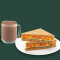 Tall Signature Hot Chocolate Con Tandoori Paneer Sandwich