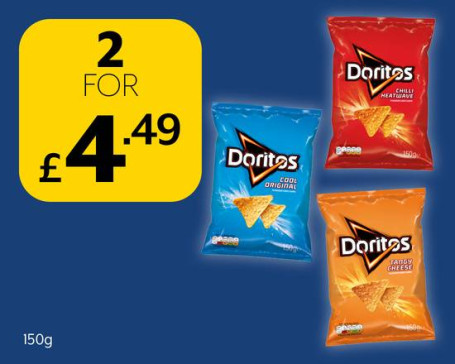 Qualsiasi 2 Borse Doritos Per £ 4,49