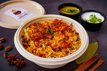 Hyderabadi Chicken Dum Biryani Bowl (Boneless)