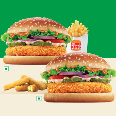 2 Lite Whopper Jr Veg 1 King Fries 1 Strisce Di Verdure