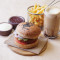 Chicken Jumbo Burger Fries Cold Coffee (Serves 1)