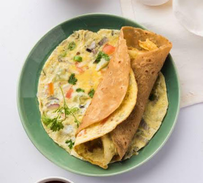 Chapati (4 Pcs) With (2) Egg Omelette