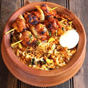 Murgh Tikka Biryani With Egg