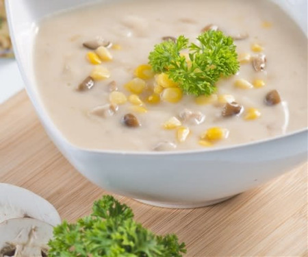 Black Mushroom Baby Corn Soup