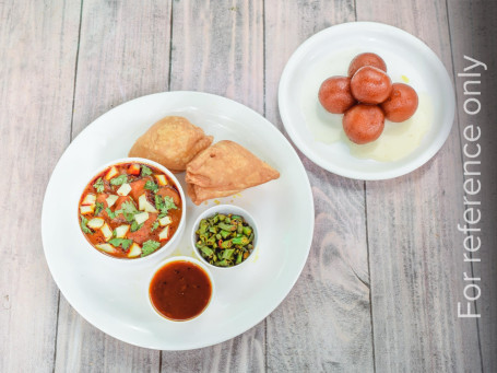 Gulab Jamun (5 Pcs) Samosa With Sabji (2Pcs) Combo