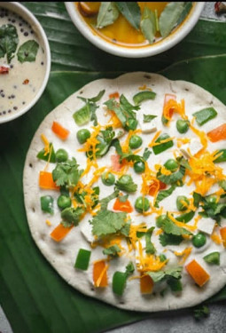 Mixed Uttapaam (Served With Coconut Chutney And Sambar)