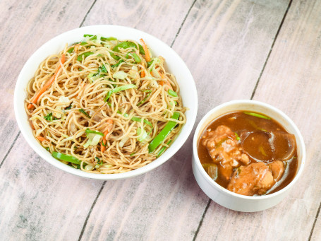 Veg Noodles 2 Pcs Chilli Chicken