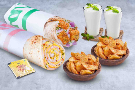 (Per 2 Persone) Cheesy Max Egg Paneer Wrap Meal