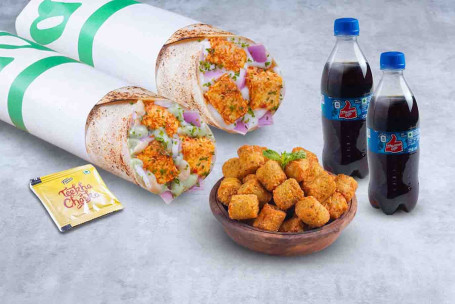 (Per 2 Persone) Paneer Wrap Nuggets Pasto A Doppio Valore (Veg)