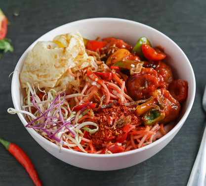 Chicken Chilli Garlic Hawker Noodle Bowl