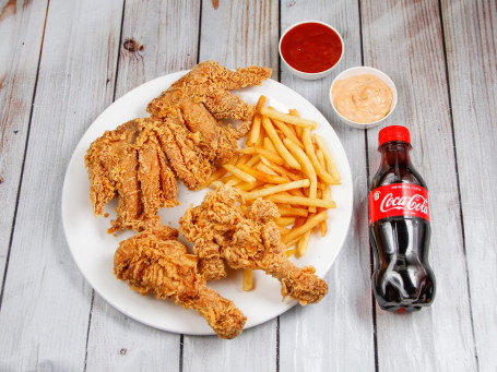 4 Pc Chicken Strips French Fries Coke 250 Ml