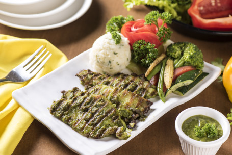 Grilled Calcutta Bhetki Fish In Coriander Sauce