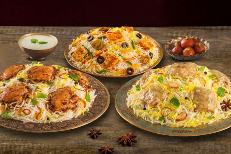 Royal 1-2 Veg 2 Non-Veg Biryani Combo Serve -3-4)