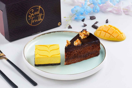 Pasticceria Combinata Con Tartufo Al Cioccolato E Cheesecake Al Mango (Confezione Da 2)