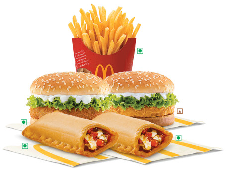 Mcveggie/Mcchicken (Qualsiasi Due) 1 Patatine Fritte Medie 2 Mcpuff