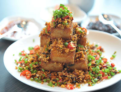 Fried Turnip Cake With Vegetables