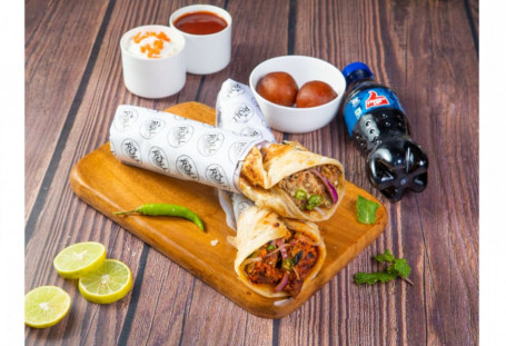 Chicken Khada Masala Roll+Mutton Tikka Roll+ Gulab Jamun 2Pcs +Coke 250 Ml