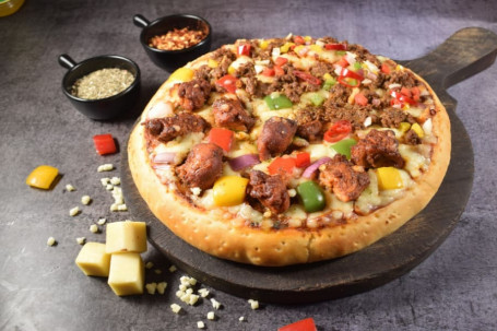 Mutton Keema Chicken Tikka Half Half Pizza