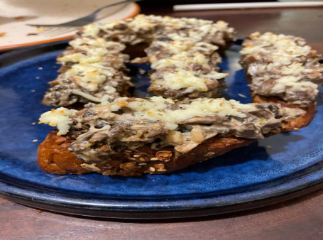 Mushroom Cheese Brushetta