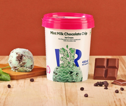 Mint Milk Chocolate Chips Ice Cream (450 Ml Family Pack)