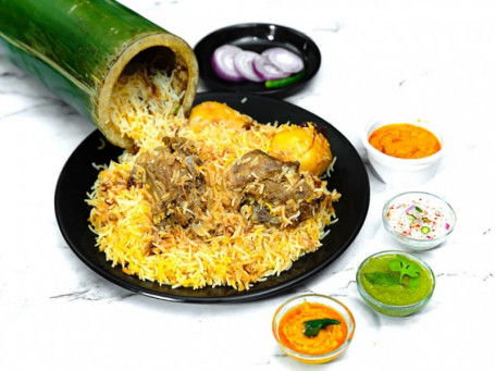 Bamboo Spicy Chennai Mutton Biryani [Served 1]