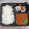 Rice Dal Makhani Onion Salad